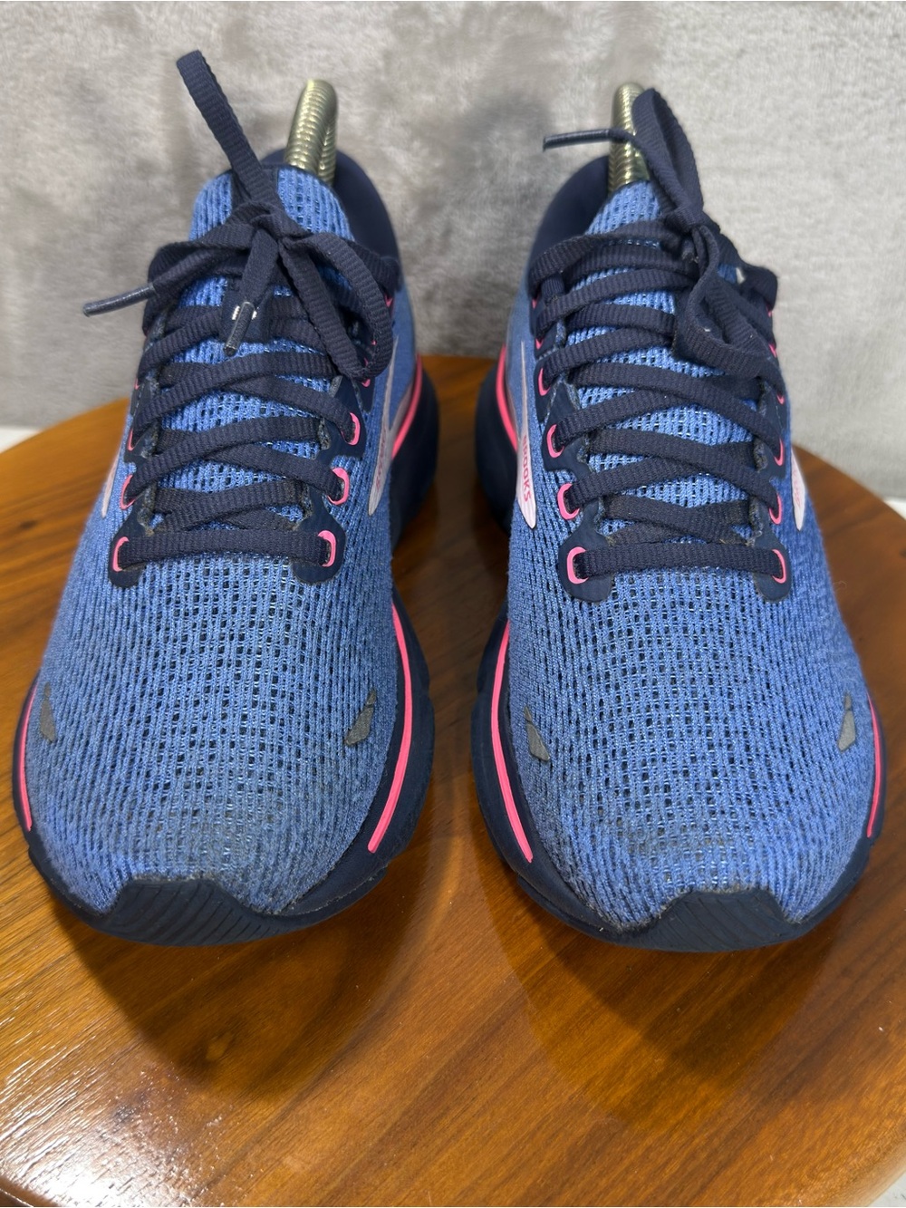 Brooks Ghost 15 Blue Pink Women's Running Shoes Sz 8.5 1203801B469 - Picture 2 of 7